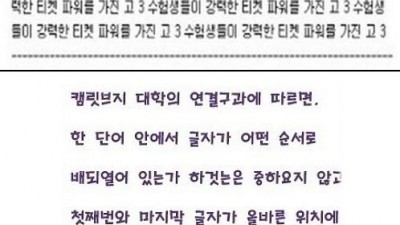 신기한 한글 착시, 글자 하나하나 읽는 순간 ‘멘붕’