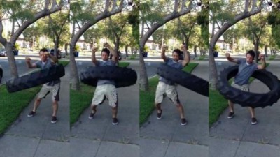 45kg 타이어 훌라후프 영상 ‘대박’