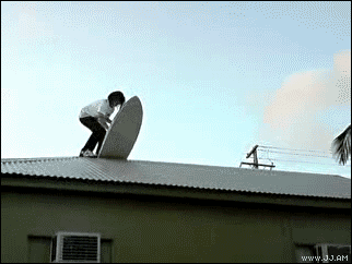 지붕위의 서핑